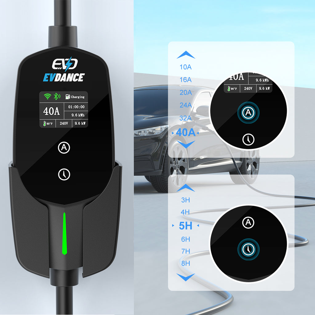 2 EVDANCE - TYPE 1 J1772 7.6 მეტრი EV-ACS4002U 6-40A / 9.6KW ( 🇺🇸 ამერიკული მოდელებისთვის )