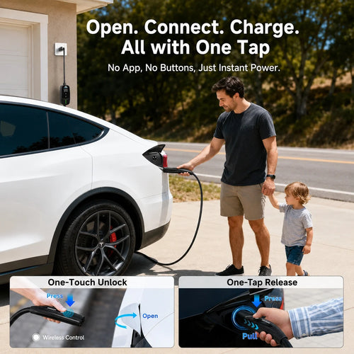1 EVDANCE - TESLA NACS Portable EV charger EV-ACS1603U 6-16A / 3.5KW ( 🇺🇸 TESLA-სთვის )