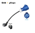 9 Goodlink - BLUE CEE to EU SCHUKO Cable 16A ( პორტატული დამტენისათვის )